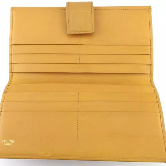 CELINE wallet macadam beige PVC ?~ leather Authentic used - Picture 5 of 9